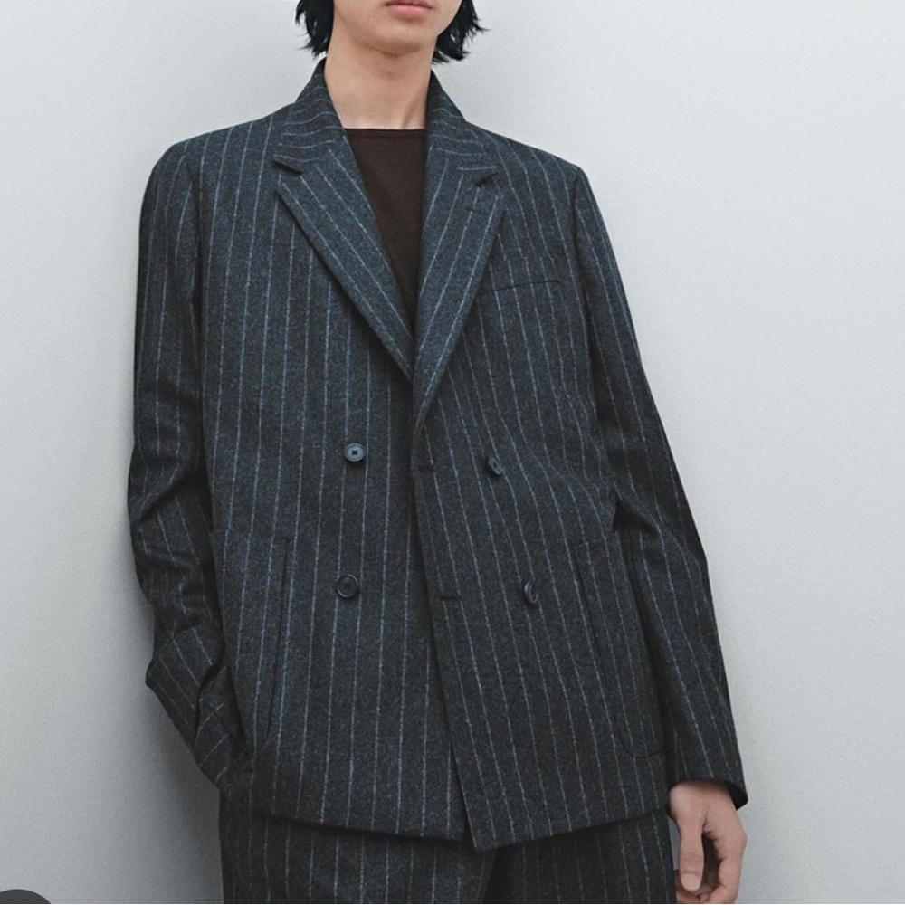 Massimo Dutti NWT pinstripe suit blazer gray 2001/880